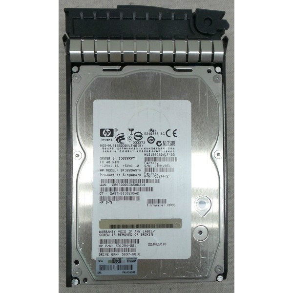 HP Disk drive 454411-001 300 Gigas FIBRE 3.5" 15 Krpm