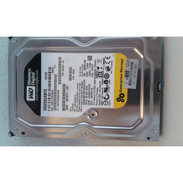 Disque dur WD GB0250EAFYK SATA 3.5" 250 Gigas 7200 Rpm