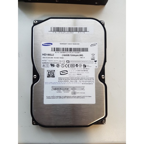 Hard Disk SAMSUNG HD160JJ SATA 3.5" 160 Gigas 7200 Rpm