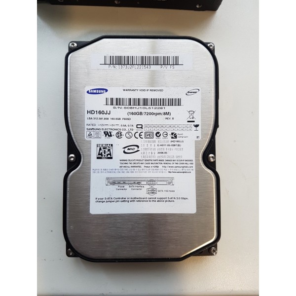 Disque dur SAMSUNG HD160JJ SATA 3.5" 160 Gigas 7200 Rpm