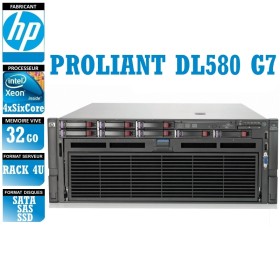 SERVER HP Proliant DL580 G7 4 x Xeon Six Core E7540 32 Gigas Rack 4U