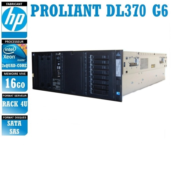 SERVER HP Proliant DL370 G6 2 x Xeon Quad Core X5550 16 Gigas Rack 4U