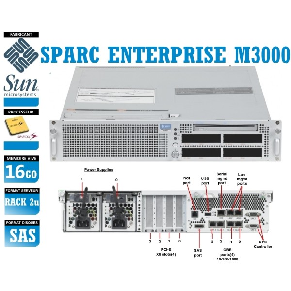 SERVIDOR SUN M3000 1 x Xeon Quad Core 542-0436 16 Gigas Rack 1U