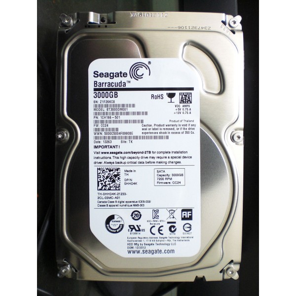 Disque Dur SEAGATE SATA 3.5 7200 Rpm 3000 Gb ST3000DM001