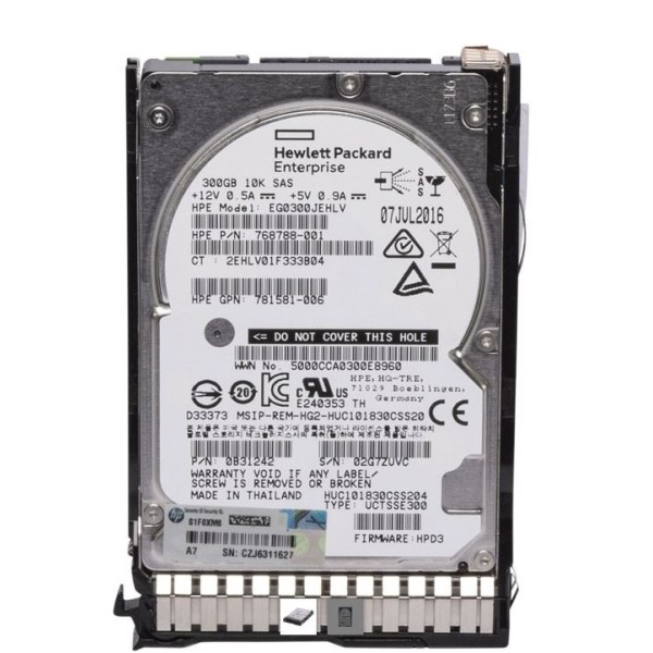 Disque Dur HP SAS 2.5 10 Krpm 300 Gb 785410-001