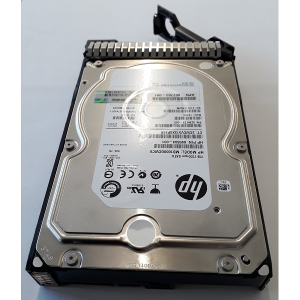 Disque Dur HP SATA 3.5 7200 Rpm 1000 Gb MB1000GCWCV