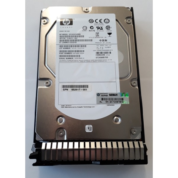 Hard Drive HP 652617-001 G8 SAS 3.5" 450 Gigas 15 Krpm
