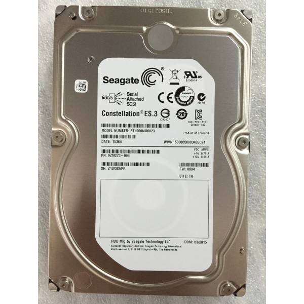 Disque Dur SEAGATE SAS 3.5 7200 Rpm 1000 Gb ST1000NM0023