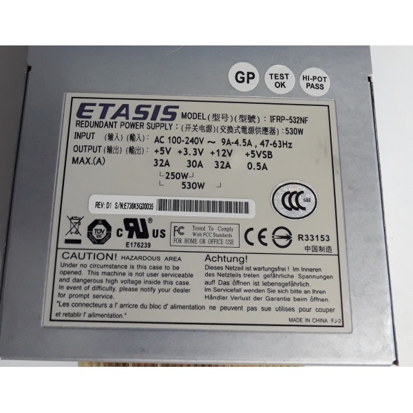 Alimentation pour ETASIS Eonstor Ref : IFRP-532NF