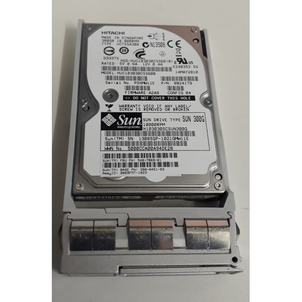 Disque dur SUN 542-7869-01 SAS 2.5" 300 Gigas 10 Krpm