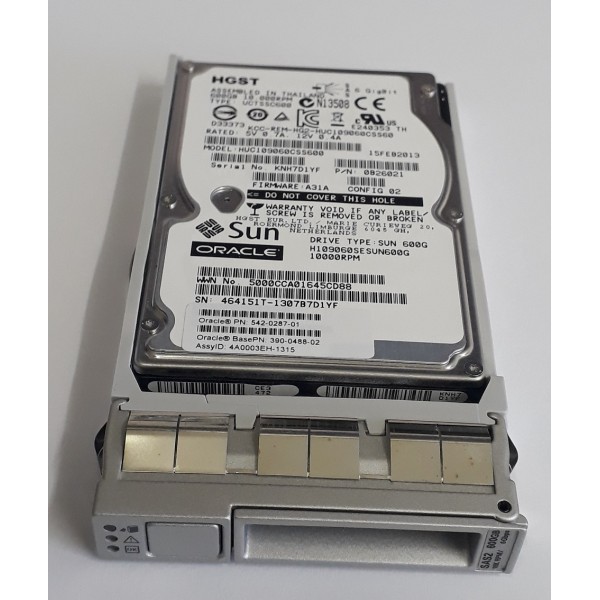 Disque Dur SUN SAS 2.5 10 Krpm 600 Gb 542-0287-01