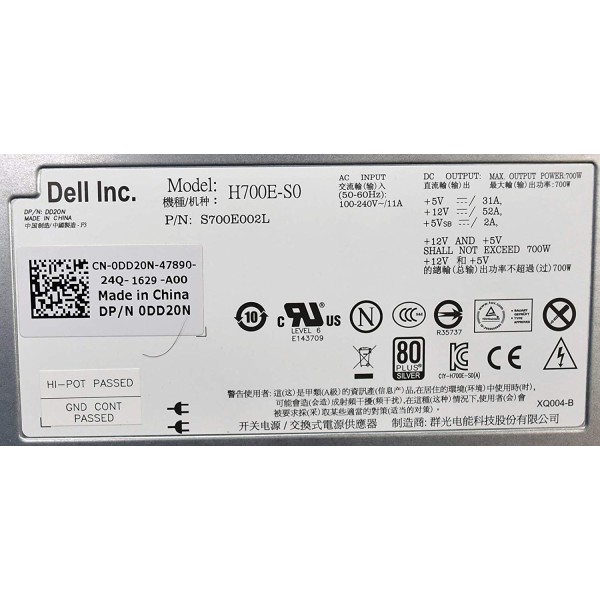 Alimentation pour DELL PS4100e Ref : DD20N