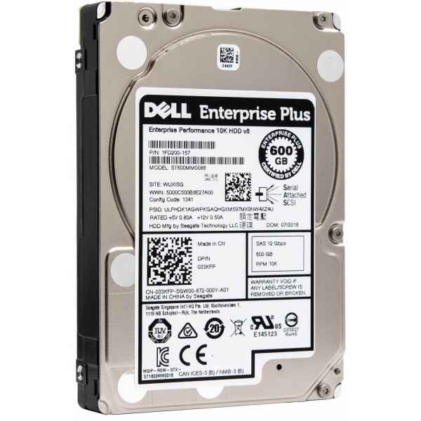 Disque Dur COMPELLENT SAS 2.5 10 Krpm 600 Gb 033KFP