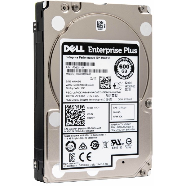 Disque Dur COMPELLENT SAS 2.5 10 Krpm 600 Gb 33KFP