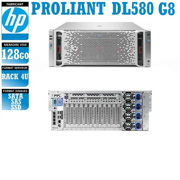 Serveur HP Proliant DL580 4 x Xeon Fifteen Core E7-4870 V2 SAS-SSD