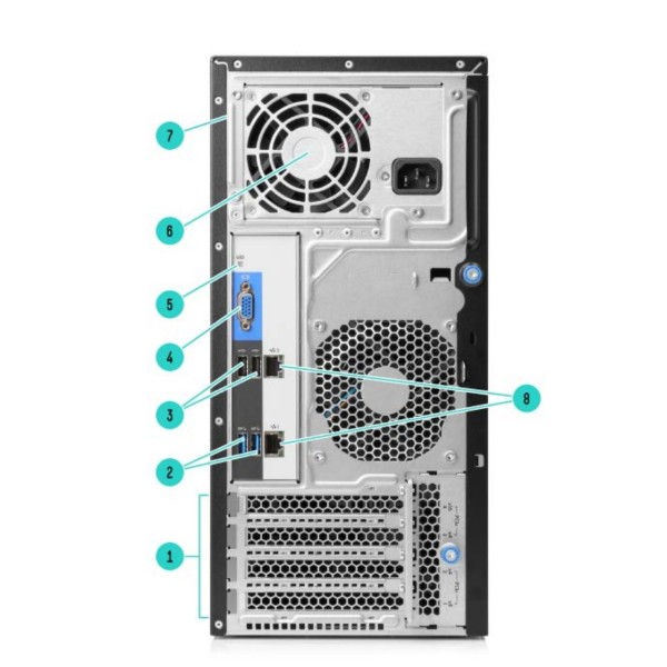 Serveur HP Proliant ML30 1 x Xeon Quad Core E3-1270 V6 SATA - SAS - SSD