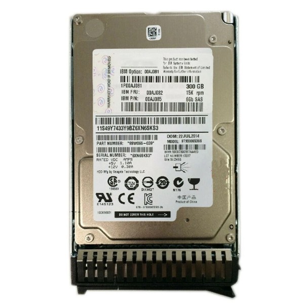 Disque Dur IBM SAS 2.5 15 Krpm 300 Gb 00AJ085