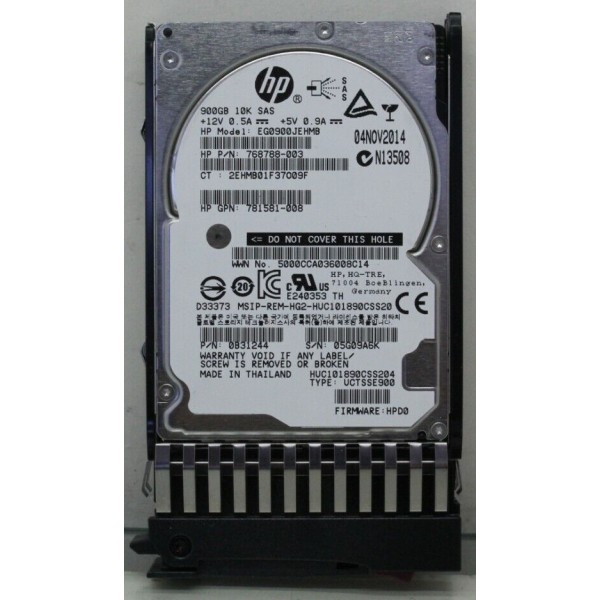 Disque Dur HP SAS 2.5 10 Krpm 900 Gb EG0900JEHMB