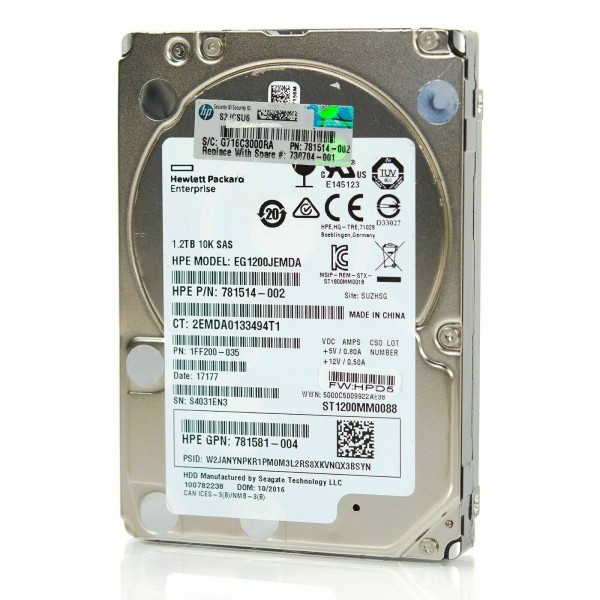 Disque Dur HP SAS 2.5 10 Krpm 1200 Gb EG1200JEMDA