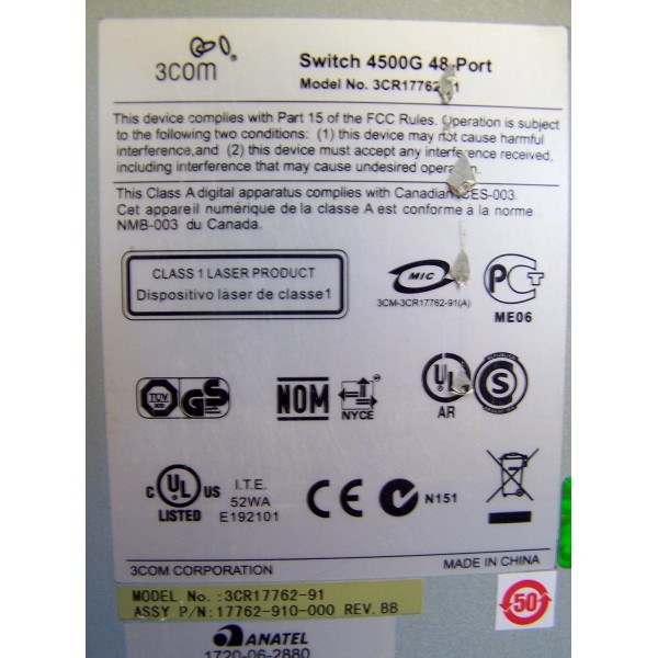 Module MODULE 3COM : 3CR17762-91