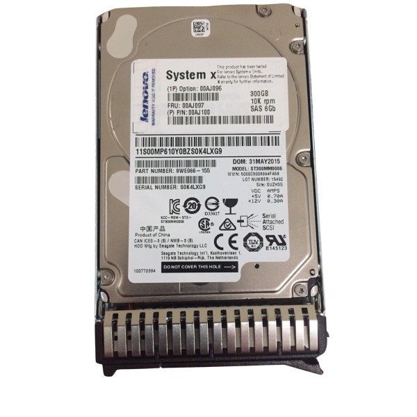 Disque Dur IBM SAS 2.5 10 Krpm 300 Gb 00AJ097