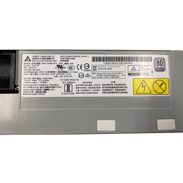 Alimentation pour IBM X3650 M5 Ref : 00YJ974