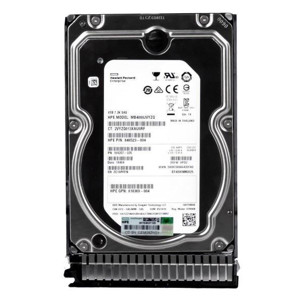 Disque Dur HP SAS 3.5 7200 Rpm 4000 Gb 819079-001