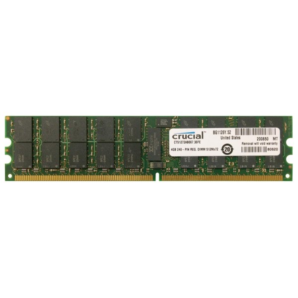 Memoire PC2-5300F 4GB  Crucial CT51272AB667