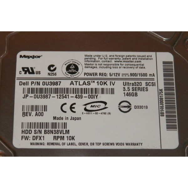 Used disk drive DELL U3987 serveur-occasion.com