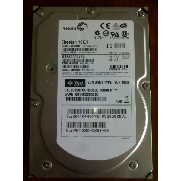 Hard Drive NEC 9X1004-132 FIBRE 3.5" 300 Gigas 10 Krpm