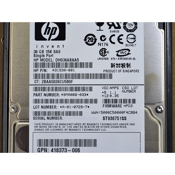 Disco duro de ocasion HP 432322-001 serveur-occasion.com