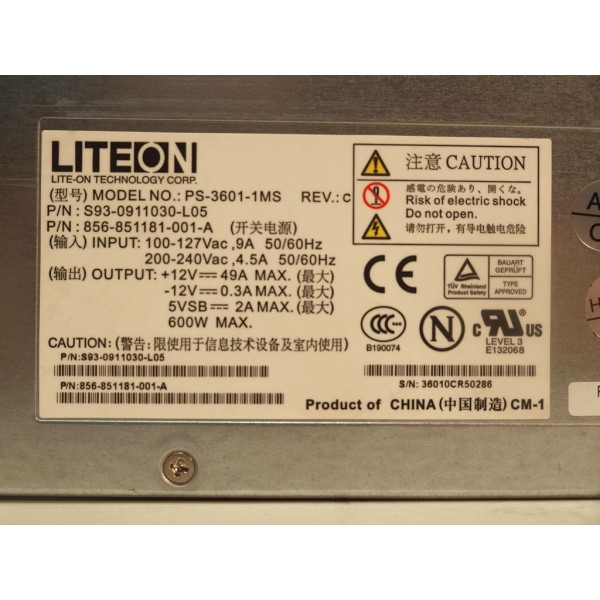 Alimentation pour  Nec NEC EXPRESS 5800 Ref : S93-0911030-L05