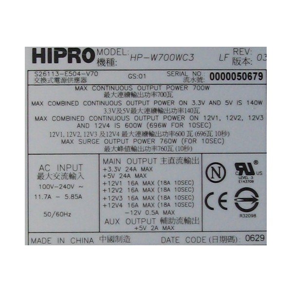 Power-Supply FUJITSU HP-W700WC3 for Primergy TX200