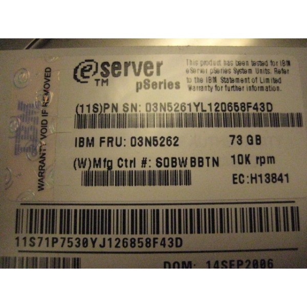 Used disk drive IBM 03N5262 serveur-occasion.com