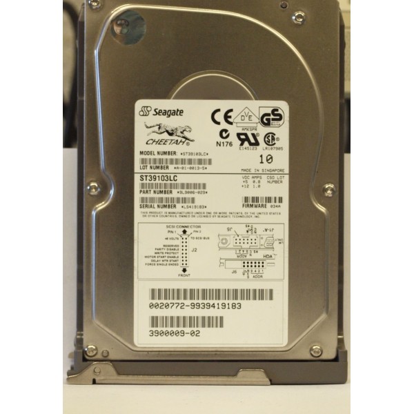 Hard Drive SUN 5403966 SCSI 3.5" 9 Gigas 10 Krpm