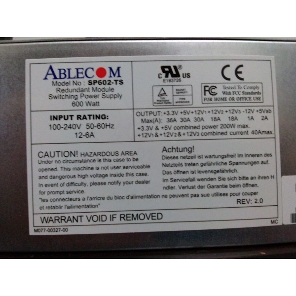 Used Power-Supply SUPERMICRO SP602-TS serveur-occasion.com