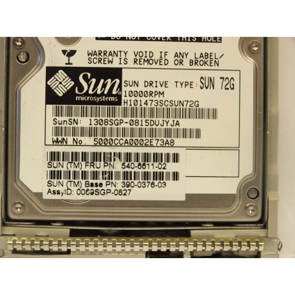 Hard Drive SUN 390-0376-03 SAS 2.5" 72 Gigas 10 Krpm