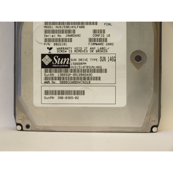 Hard Drive SUN 390-0365-02 FIBRE 3.5" 146 Gigas 15 Krpm