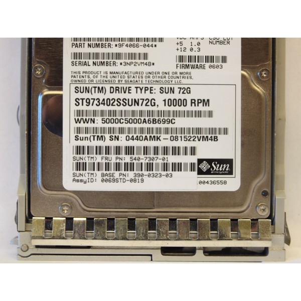 Hard Drive SUN 390-0323-03 SAS 2.5" 72 Gigas 10 Krpm