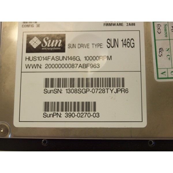 Disque Dur  Sun FC 3.5 10Krpm 146 Gb 390-0270-03