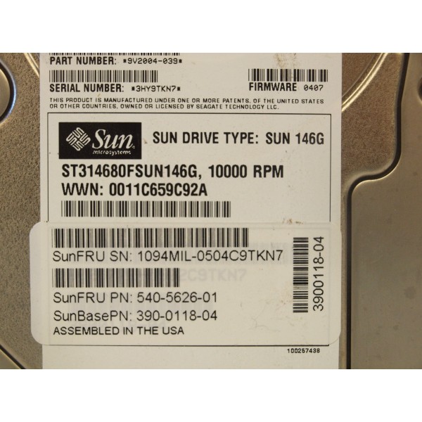 Used disk drive SUN 540-5626-01 serveur-occasion.com