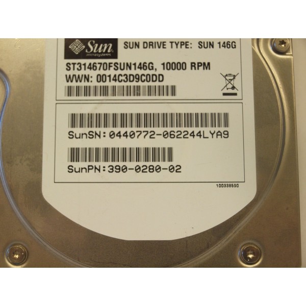 Used disk drive SUN 390-0280-02 serveur-occasion.com