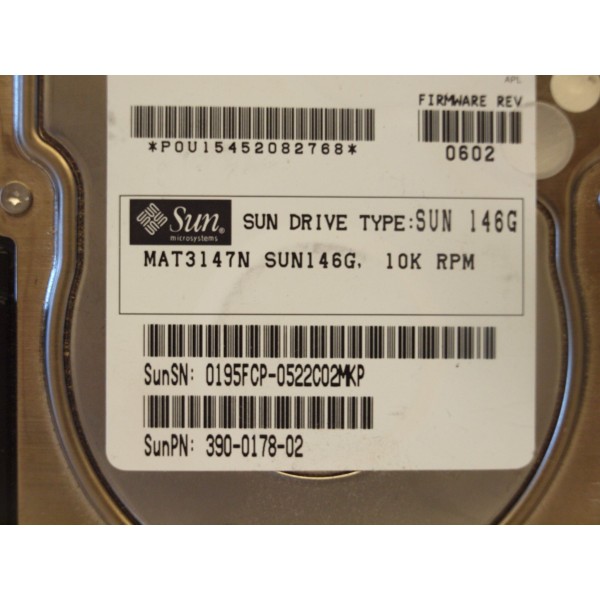 Used disk drive SUN 390-0178-02 serveur-occasion.com