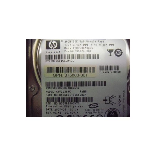 Disco duro de ocasion HP 375863-001 serveur-occasion.com