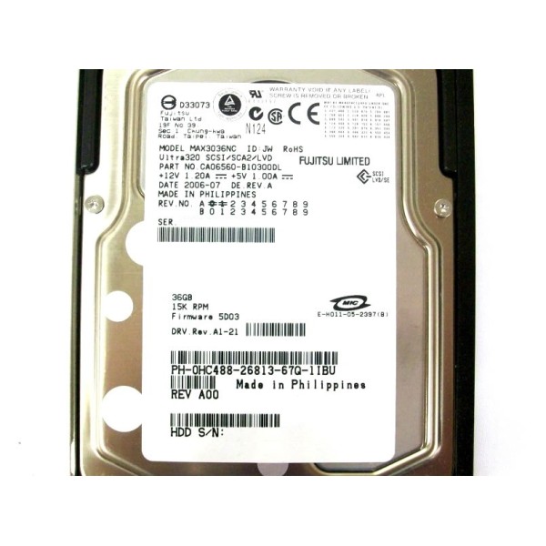 Disque Dur Dell SCSI 3.5 15Krpm 36 Gb HC488