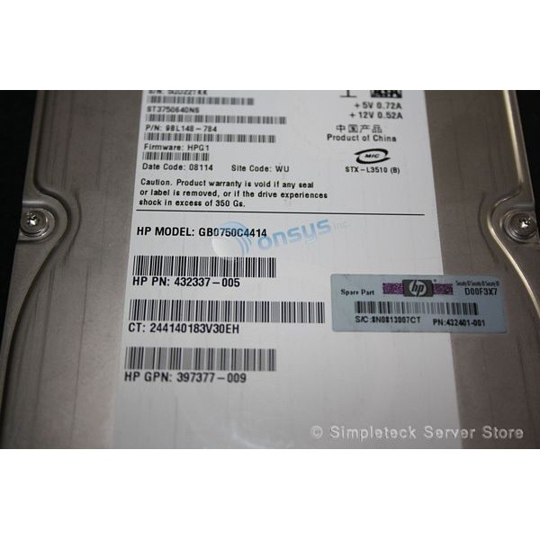 Used disk drive HP 432337-005 serveur-occasion.com