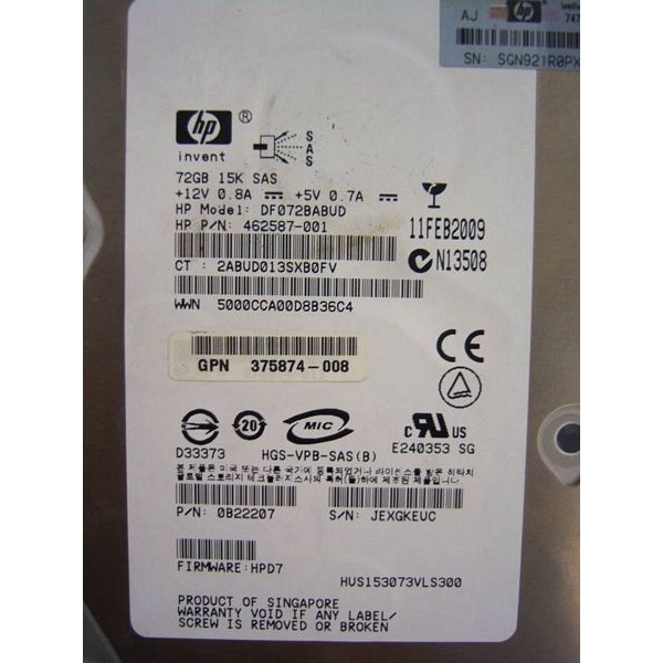 Used disk drive HP 462587-001 serveur-occasion.com