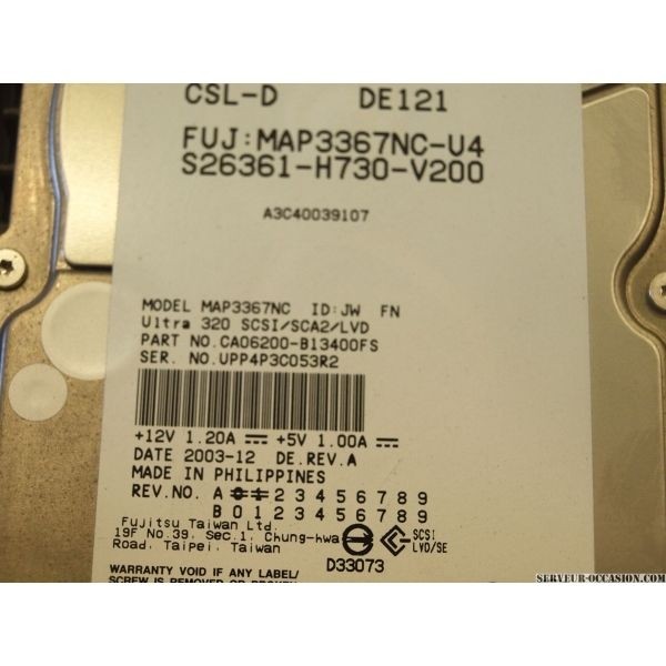 Used disk drive FUJITSU CA06200-B13400FS serveur-occasion.com